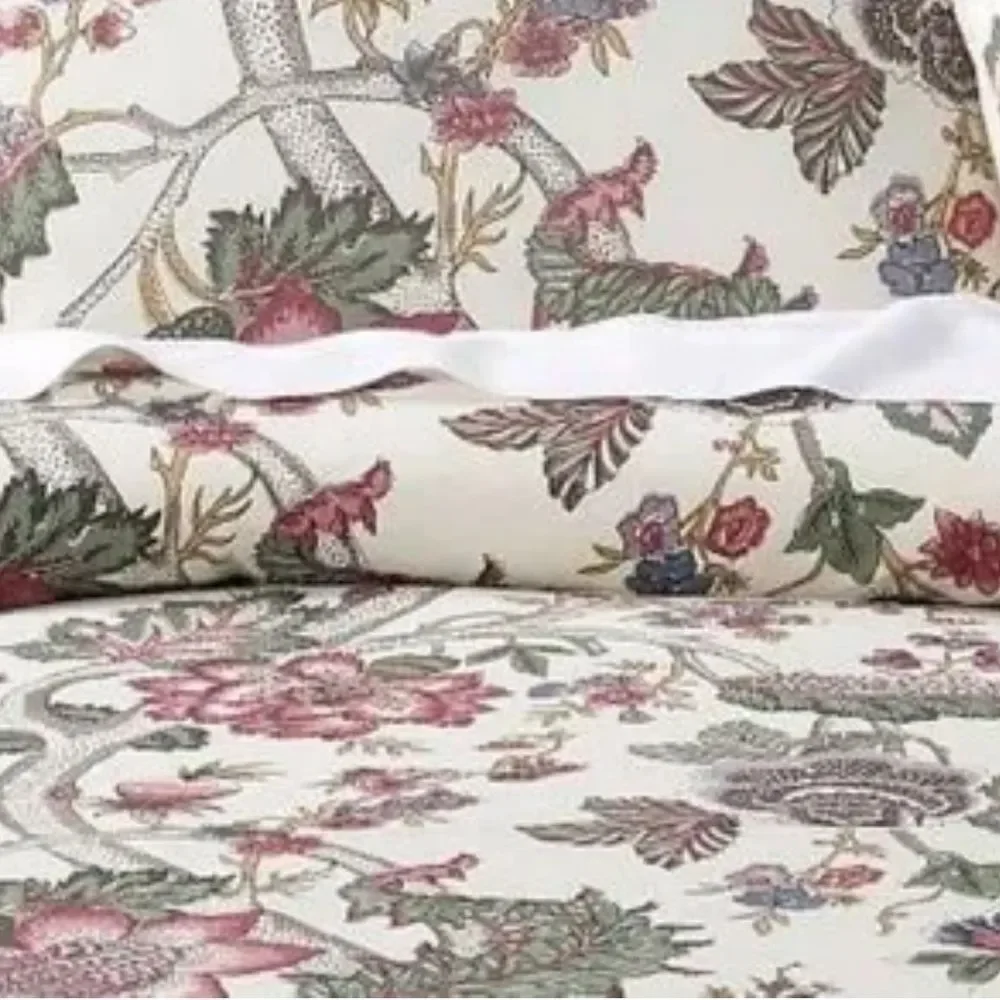 Pottery barn resi palampore linen blend full/queen duvet cover